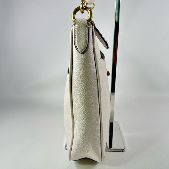 NEW Women’s Coach Chaise Pebble Leather Crossbody Cream - Picture 7 of 13